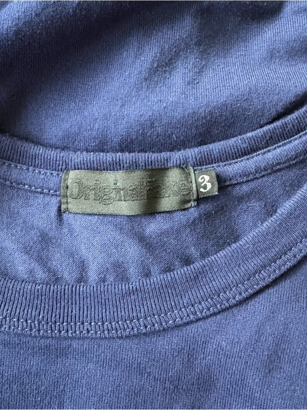ORIGINAL FAKE sz 3 US sz M Navy Blue Pocket Tee Tshirt Medicom Toy KAWS Bendy - Picture 4 of 7